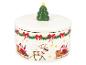 Keramische koekjespot met kerstthema en kerstman- en rendierontwerp