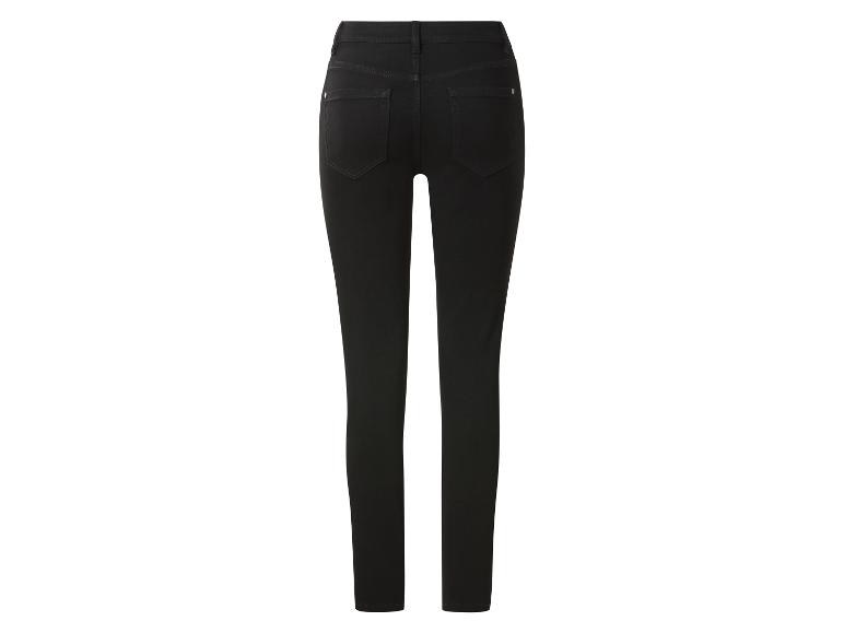 Zwarte skinny jeans voor dames, achteraanzicht