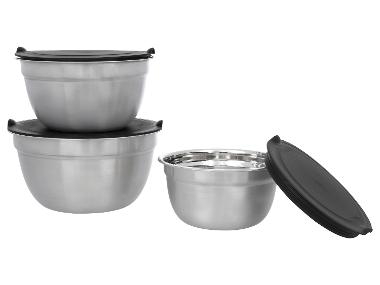 SILVERCREST® Set van 3 RVS schalen