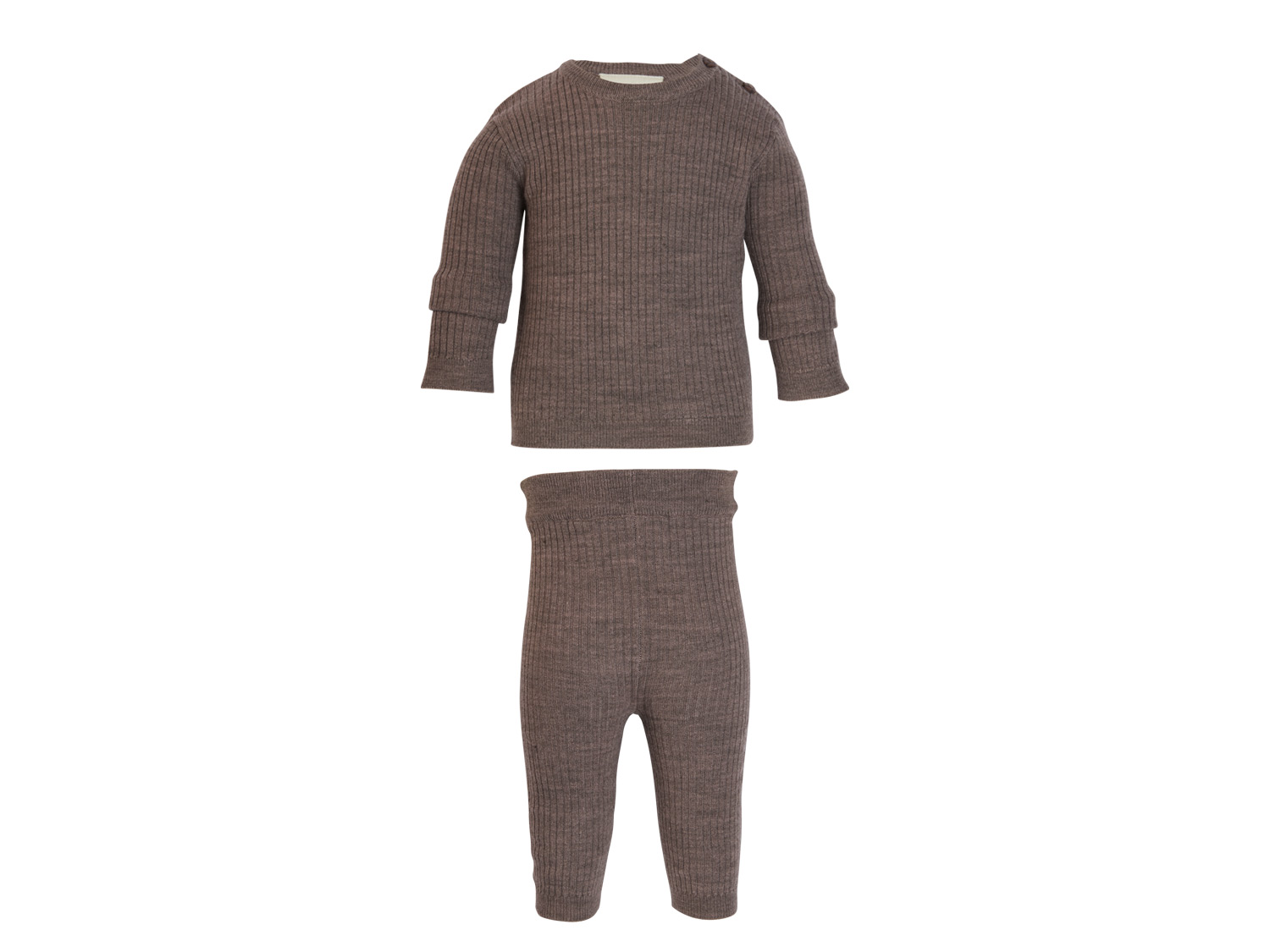 LUPILU Baby gebreide set van wol (Bruin, 50/56)
