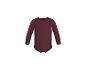 Bordeauxrode baby romper met lange mouwen.
