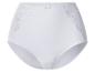 Witte damesonderbroek met kanten details en een strik.