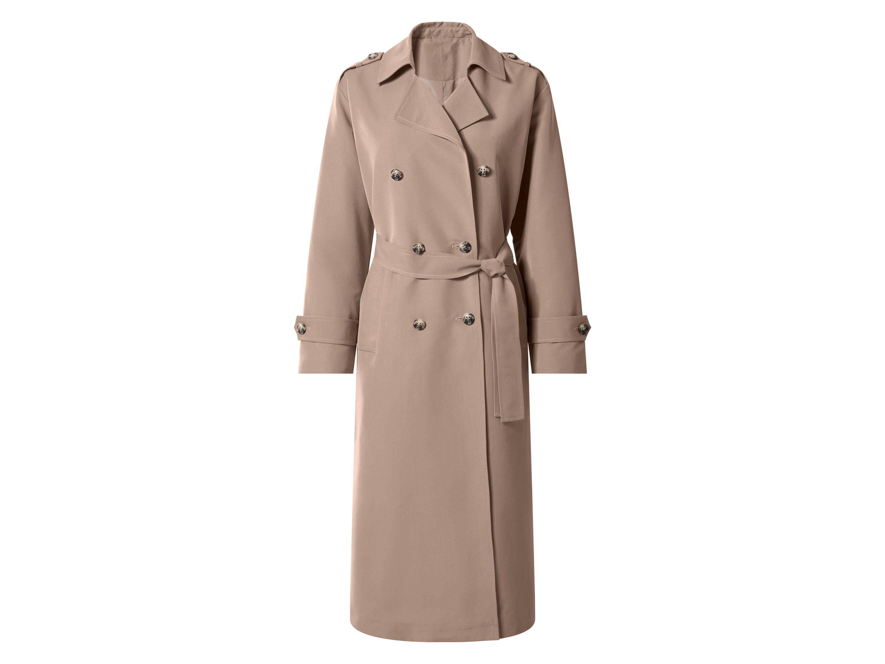 ESMARA Dames lange trenchcoat (Beige, S (36/38))