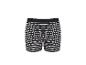 Herenboxershorts met zwarte, witte en bordeauxrode strepen.