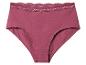 Donkerroze damesonderbroek met kant.