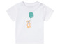 Wit babyt-shirt met een beer en ballon.