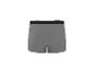 Grijze boxershort met zwarte elastische tailleband.