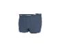 Donkerblauwe herenboxershort met witte streep op de tailleband.