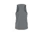 Grijs mouwloos sporttopje voor heren, achterkant