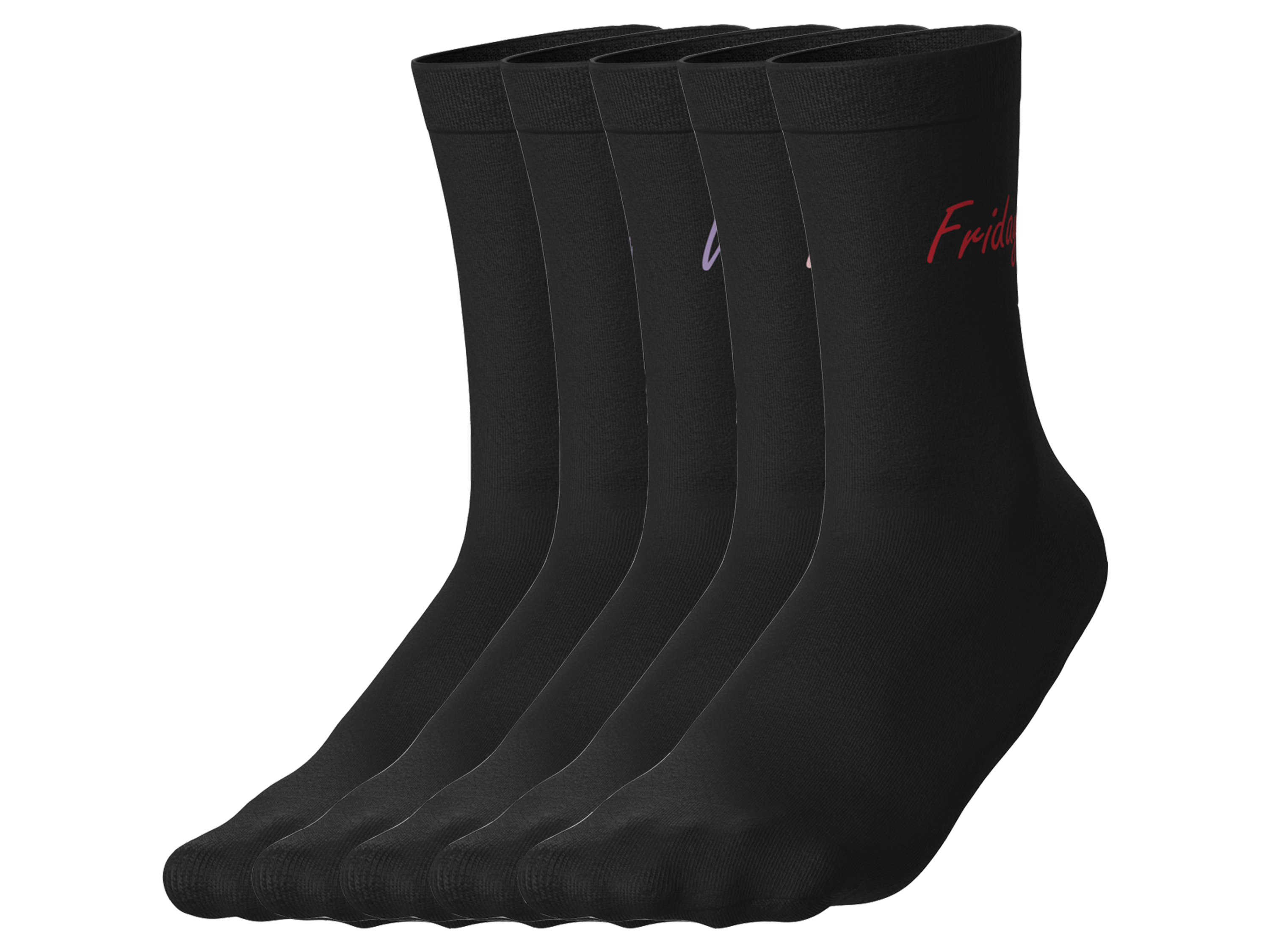 esmara 5 Paar sokken (Weekdagen/zwart, 35-38)