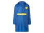 Blauwe Lidl regenjas met capuchon.