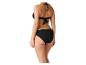Zwarte bikini voor dames, achteraanzicht.