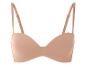 Beige strapless bandeau bh.