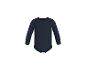 Donkerblauwe romper met lange mouwen voor baby's.