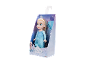 Frozen Elsa pop in doos, met blauwe kam en waarschuwing voor verstikkingsgevaar.