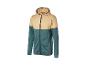 Een groene en beige hoodie voor mannen.
