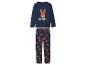 Kinderkerstpyjama met een marineblauw topje met een rendier en een broek met rendierprint.