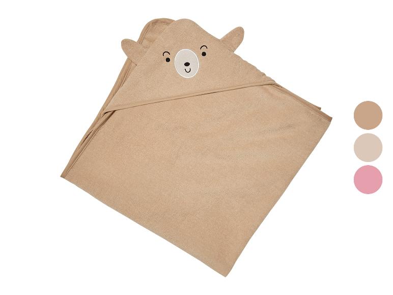 Badcape met berenkap, verkrijgbaar in diverse kleuren.