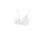 Witte naadloze geribbelde bralette met verstelbare bandjes