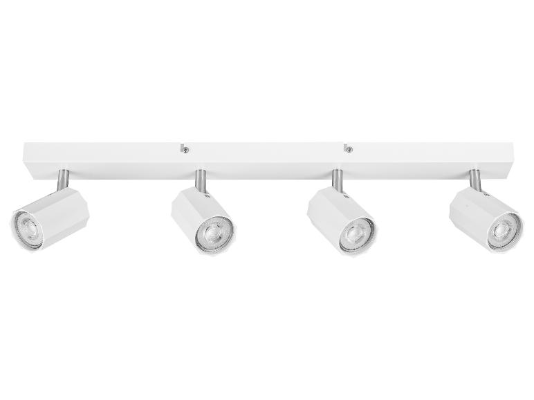 Modern vierlichts plafondlamp, wit.