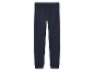 Donkerblauwe joggingbroek met elastische tailleband en boorden.
