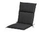 Een zwarte Livarno Living tuinstoel kussen met een gebogen rugleuning.