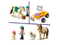 LEGO Friends paard en wagen met een paard, pony, twee poppetjes en een auto.