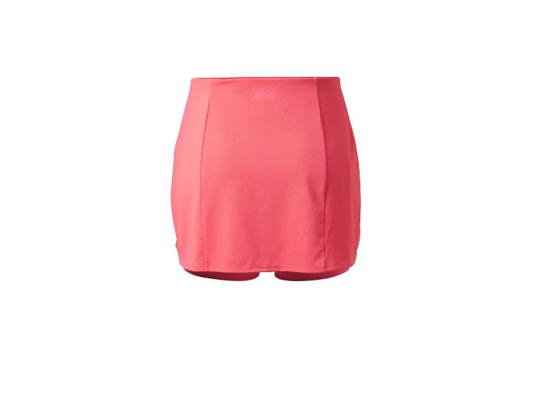 Koraalroze sportrokbroek met een subtiel logo op de tailleband.