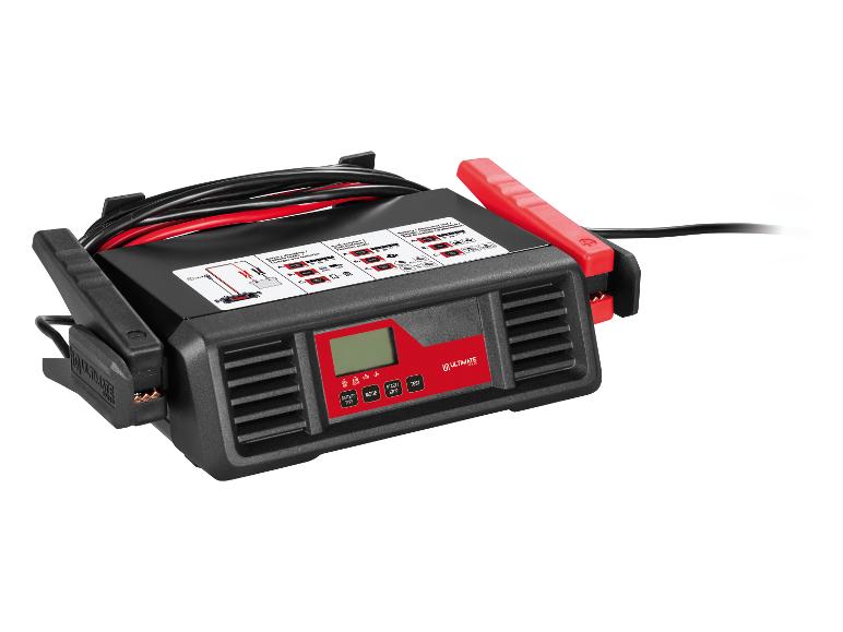 Ultimate Speed acculader met klemmen en kabels.