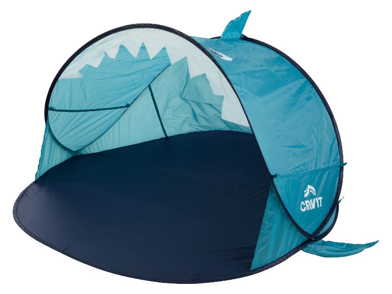 Crivit strandtent, haaienthema, blauw.