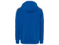 Een blauwe hoodie met Kappa-strepen.