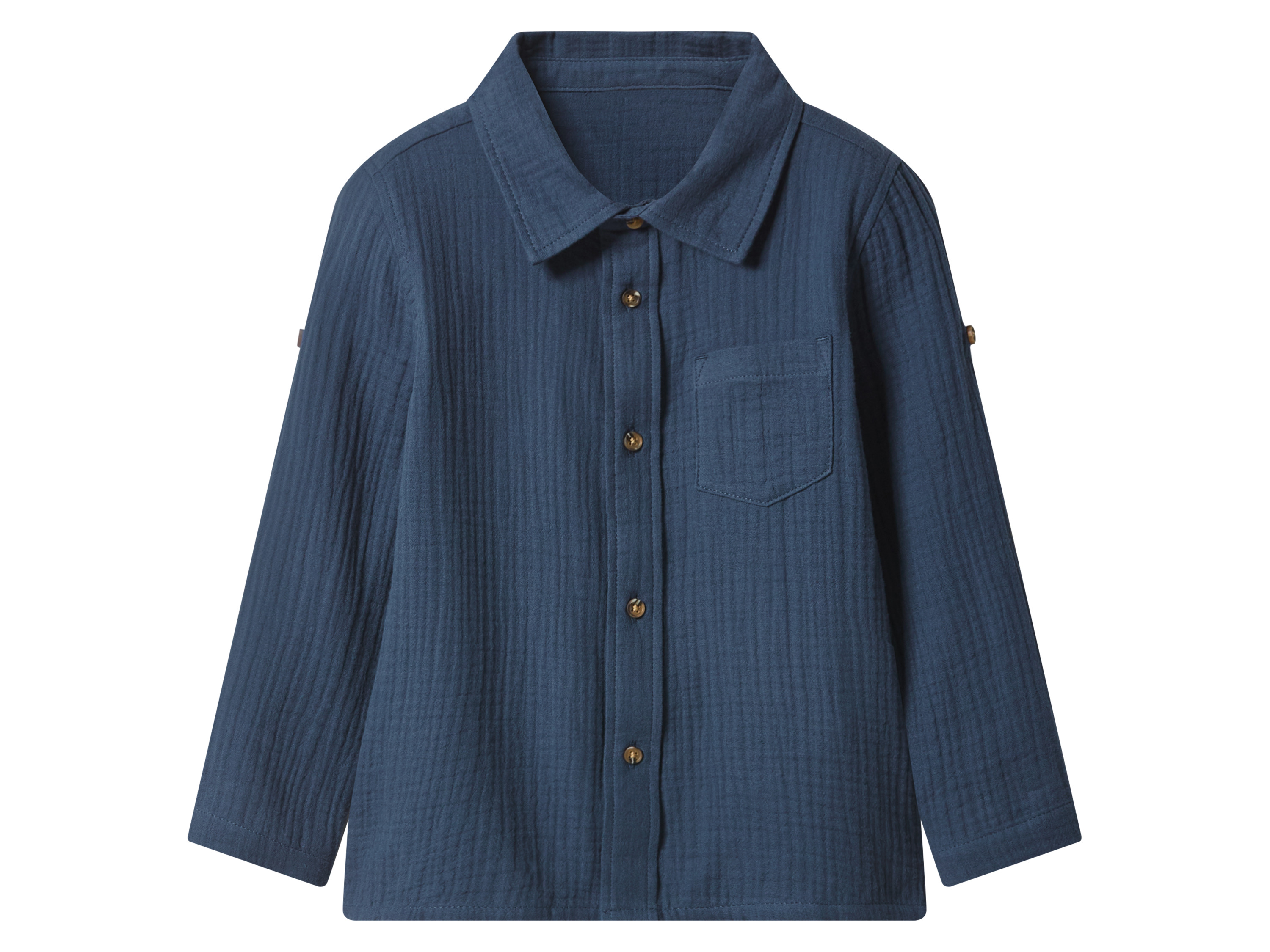 lupilu Mousseline kinder overhemd (Donkerblauw, 98/104)