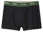 Zwarte Jeep boxershorts met groene elastische band en logo.