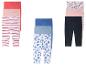 Kinder leggings: effen, gestreept en schelpjes print.