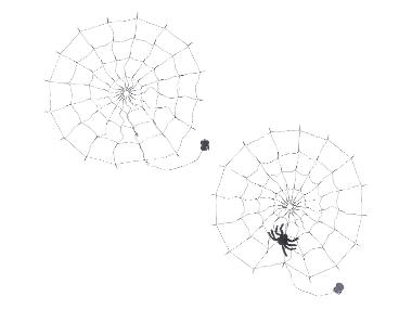 Halloween LED-spinnenweb, 120 cm