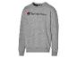 Grijze Champion sweater met geborduurd logo.