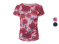 T-shirt met roze bloemenprint.