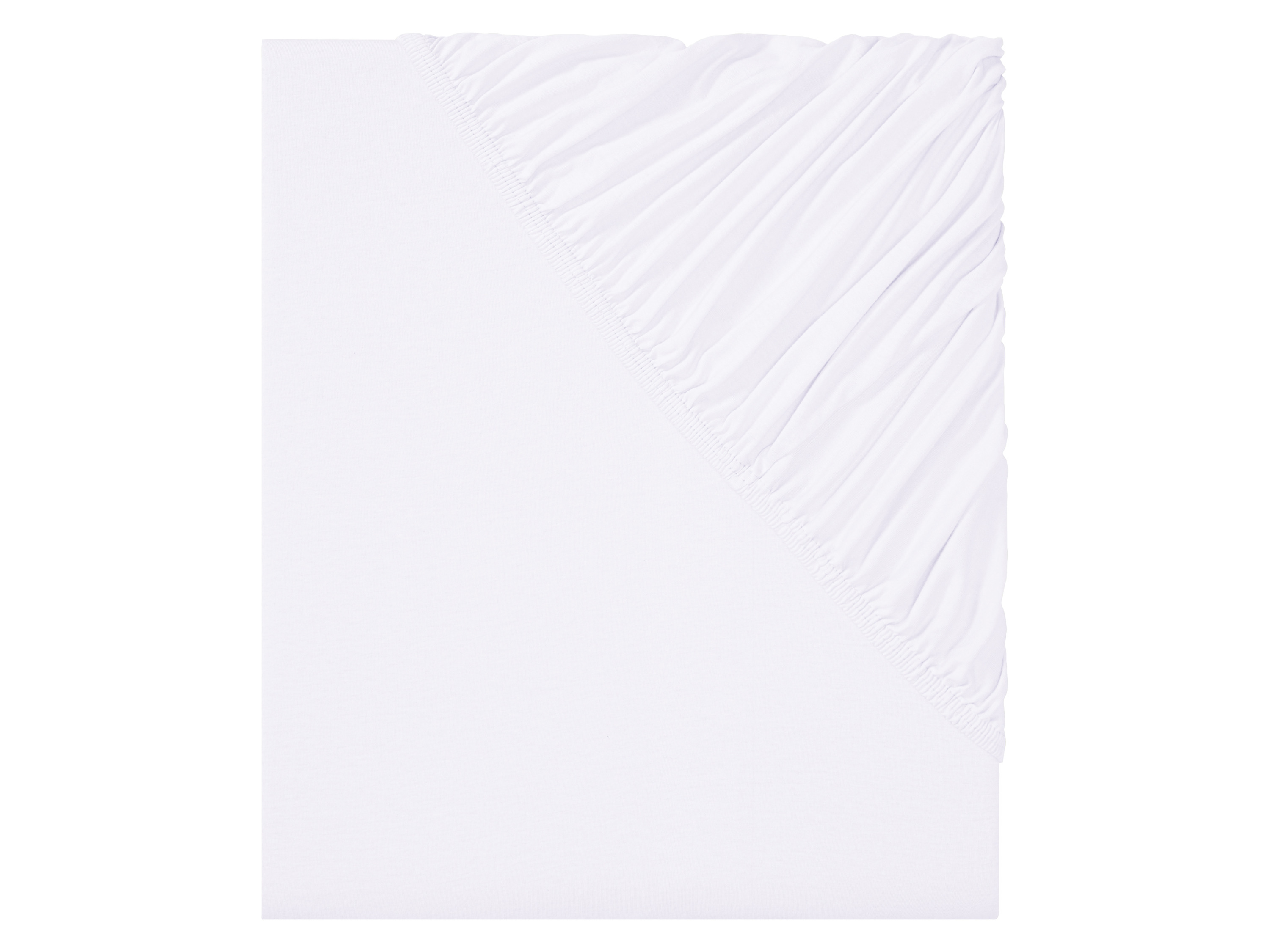 LIVARNO home Jersey hoeslaken 140-160 x 200 (Wit) afbeelding