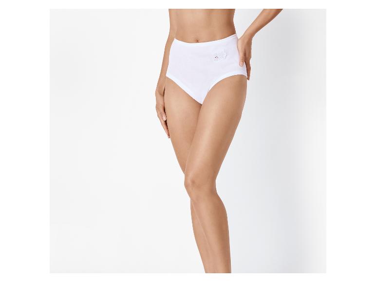 Witte damesonderbroek met bloemenborduursel