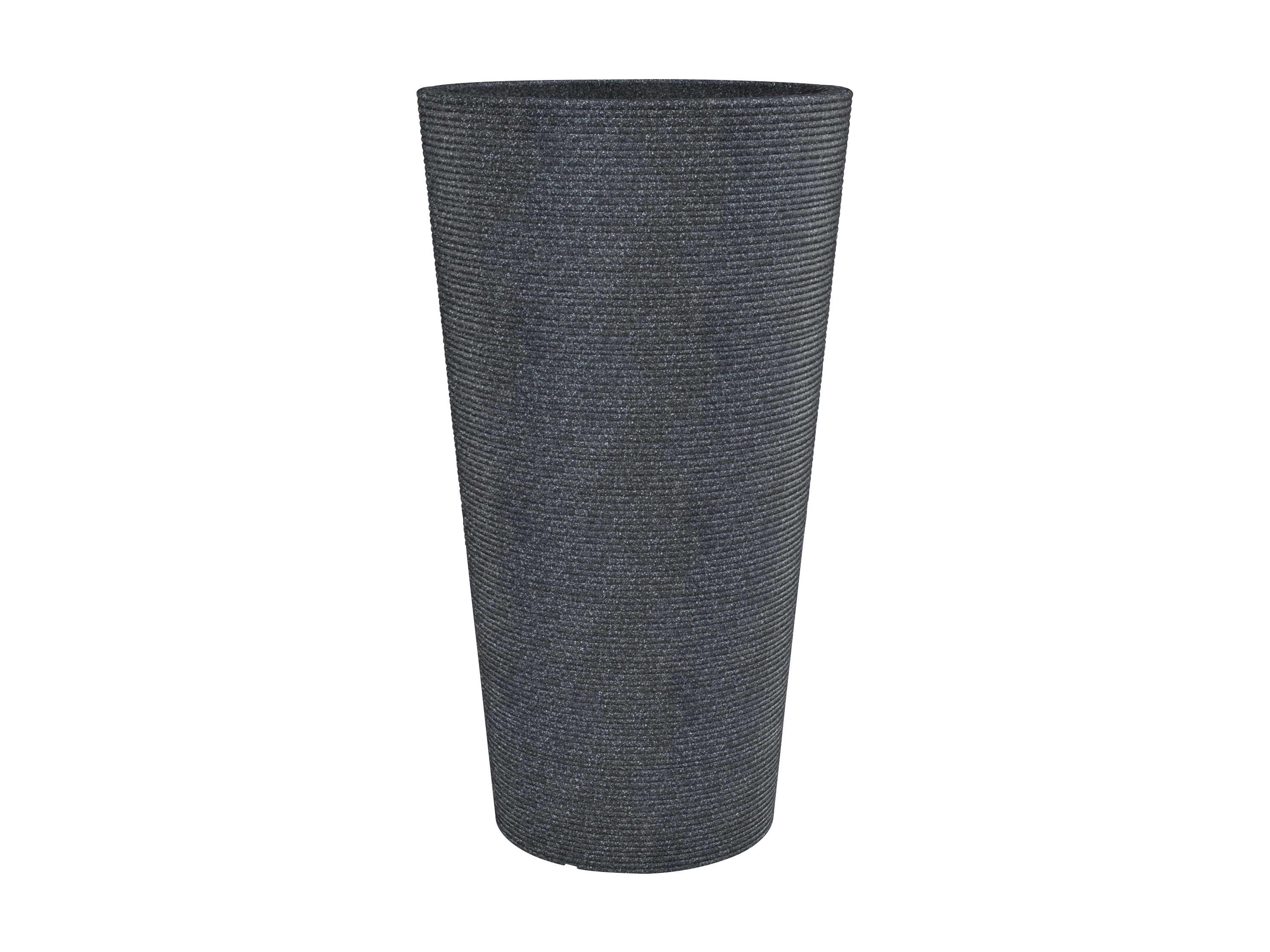 SCHEURICH Bloembak met inzetstuk (Zwart graniet, Ø29 x 55 cm)