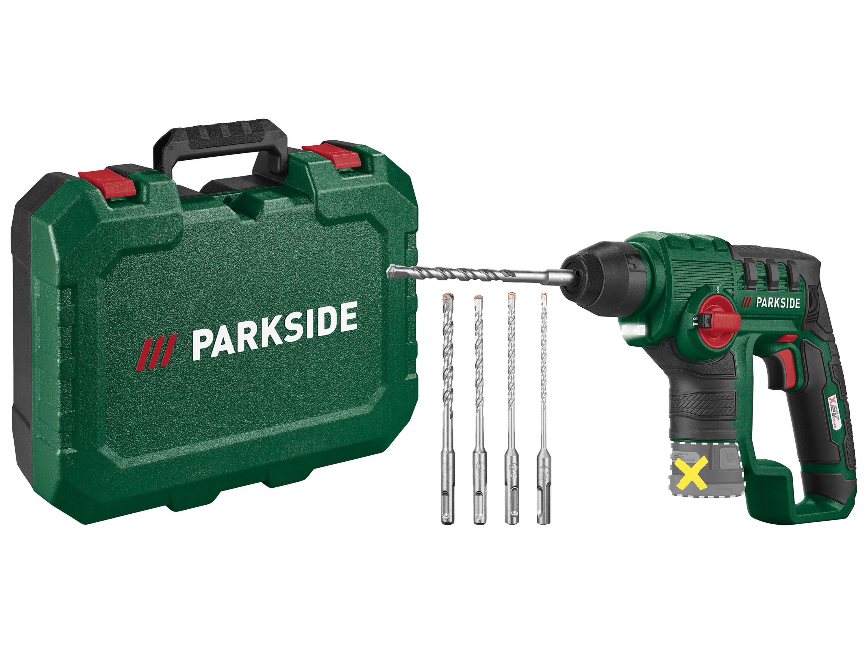 PARKSIDE Accu-boorhamer 12 V 1 J, zonder accu en lader