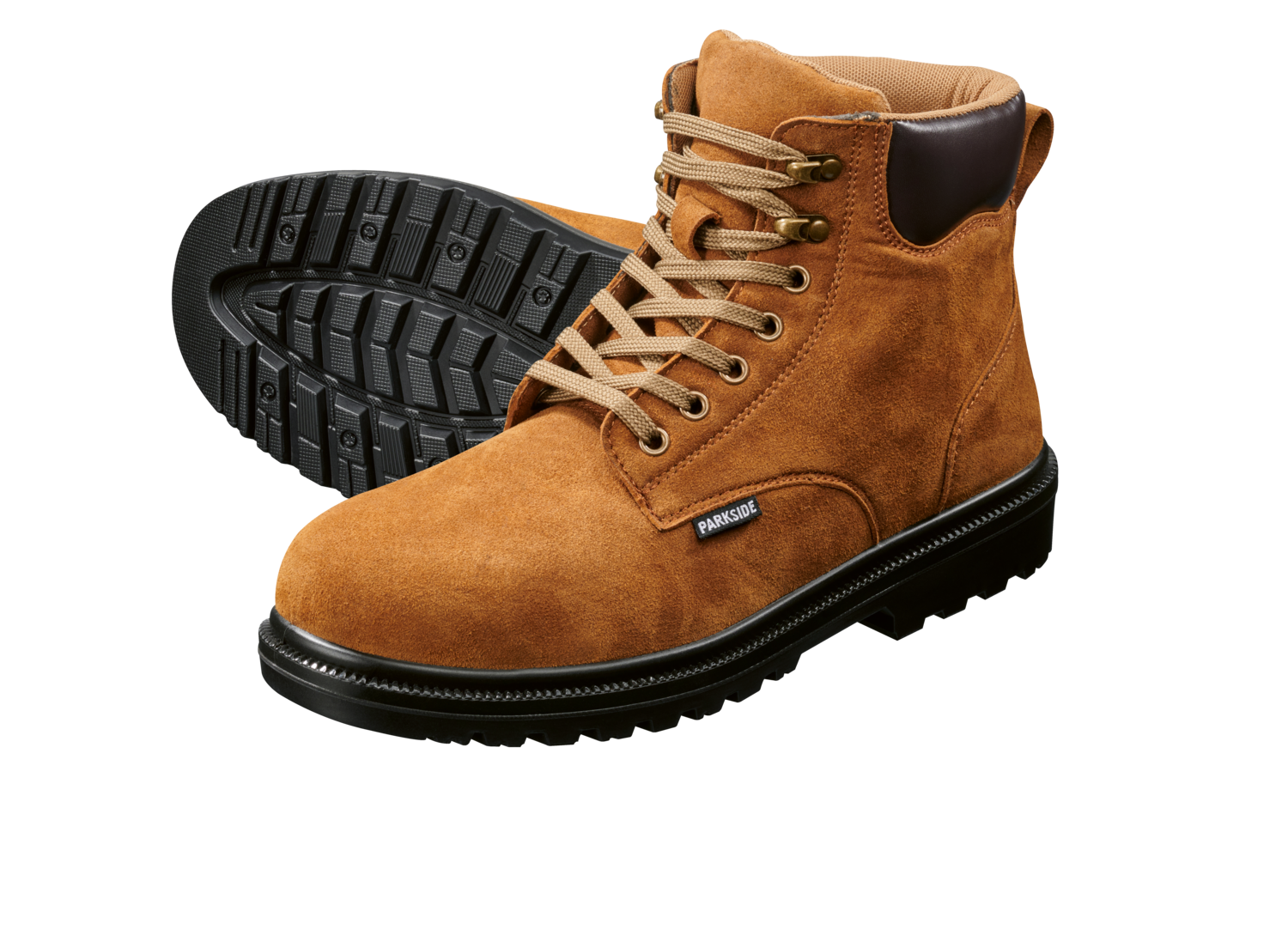PARKSIDE Werkschoenen S1P, met stalen neus (Bruin, 46)