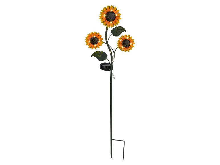 Solar tuinlamp in de vorm van zonnebloemen met LED-verlichting.