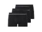 Drie zwarte boxershorts met witte bies.