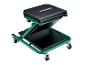 Parkside 2-in-1 rolkruk en ligbed, groen en zwart.