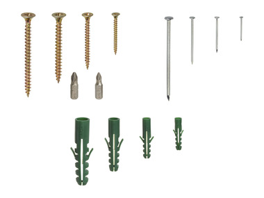 PARKSIDE® Spaanplaatschroeven / pluggen / spijkerassortiment