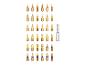 Set gouden en zilveren metalen schroevendraaierbits in diverse maten en types.