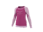Dames sportshirt met lange mouwen, fuchsia en lichtroze