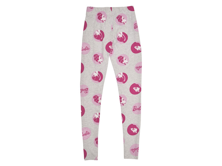 Grijze leggings met roze Barbie-print
