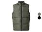 Groene en zwarte heren puffer vest.